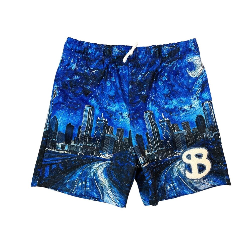 BKTSQD Kids Starry Cityscape Athletic Mesh Basketball Shorts  Size  YXL  Hoopers